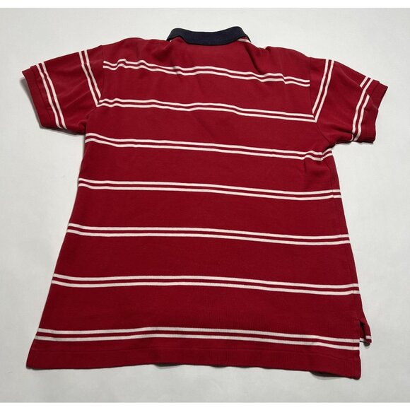 Ralph Lauren Blue Label Vintage Polo Shirt in Red White Stripe - Picture 3 of 3